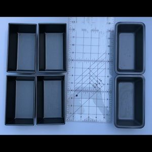6 Mini Loaf Pan Bread Baking Bake Pans Non Stick